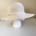 Wide Brim Beach White Sun Hat s In Ivory White Woven Texture One Size  eb-23920941